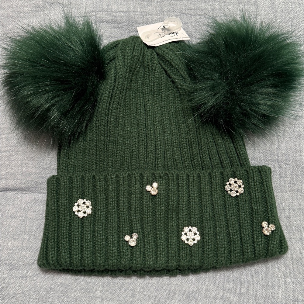 Disney Parks Minnie Rhinestone Knit Hat